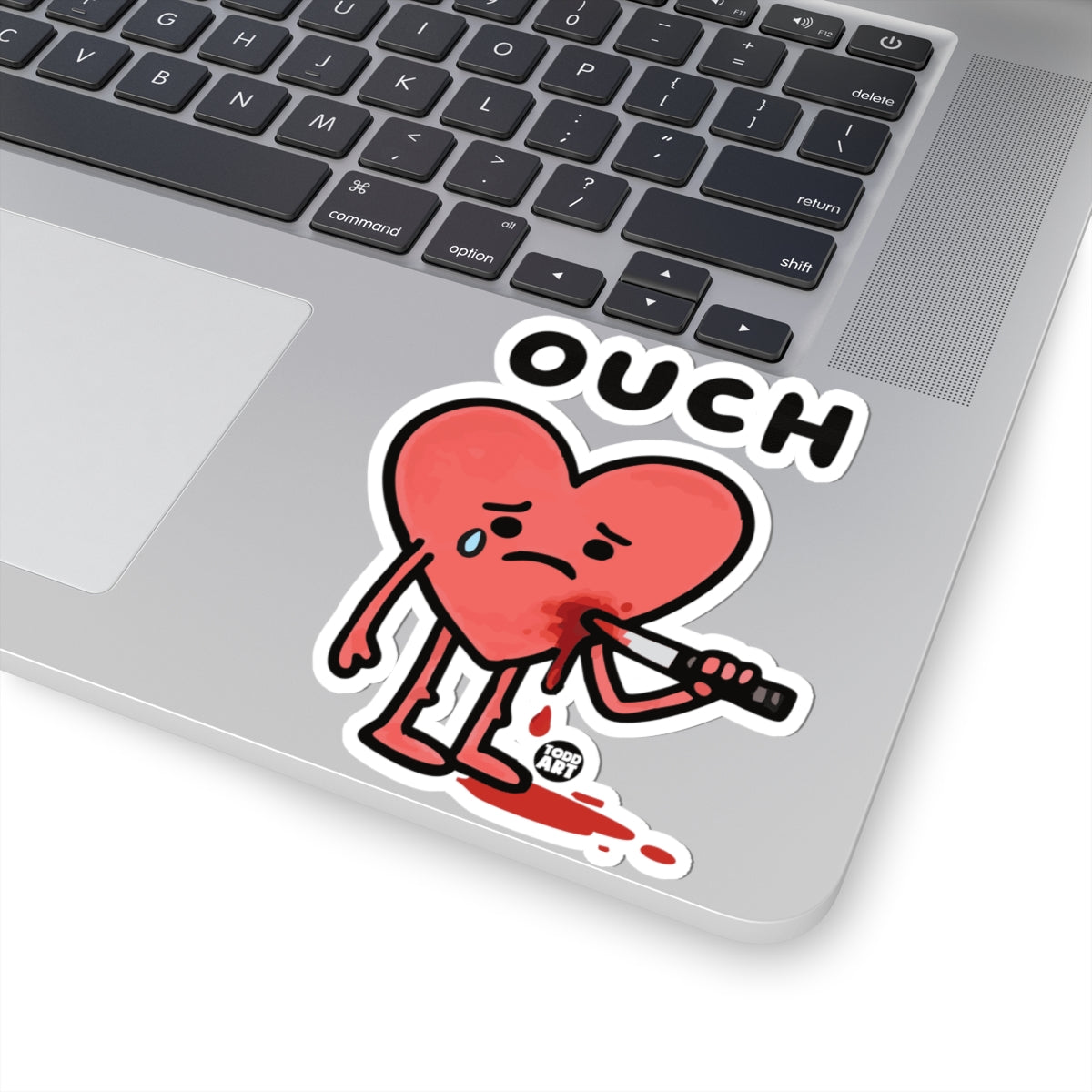 Wounded HeartTodd Art Sticker