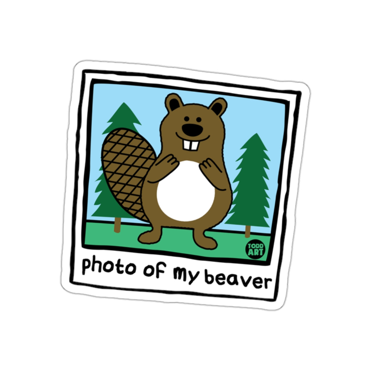 Photo of My Beaver Funny Design With Todd Art sticker
