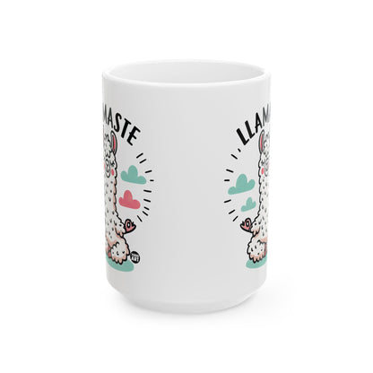 Llama Namaste Meditation Todd Art Mug