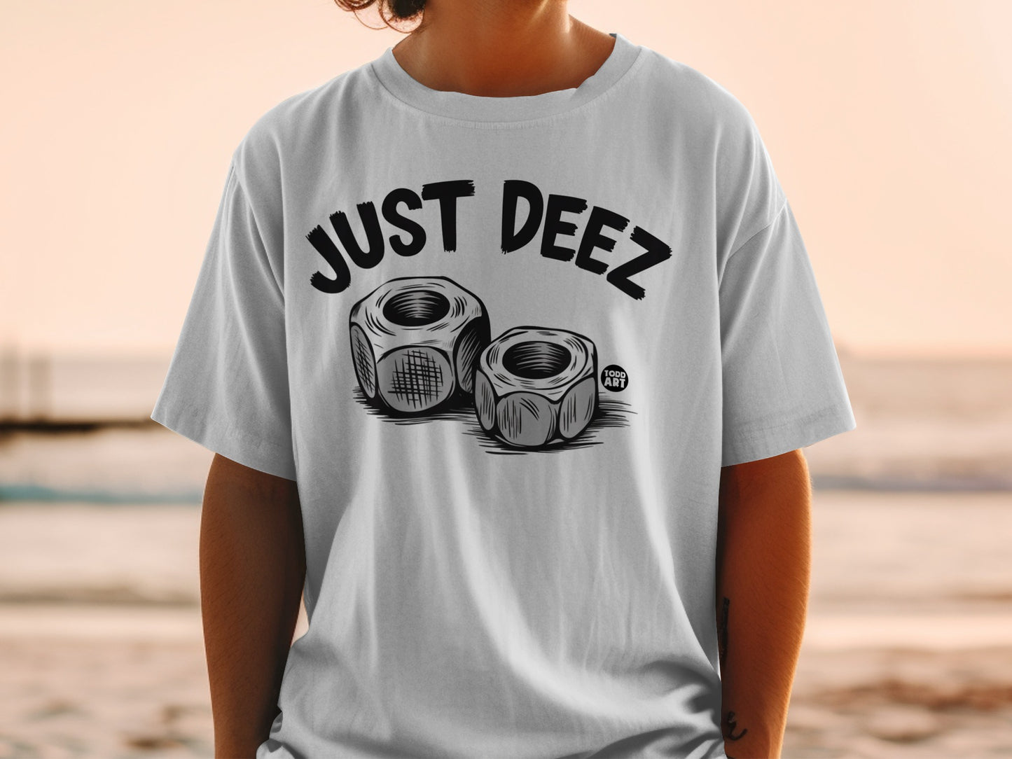 JUST DEEZ humorous mechanical nuts graphic design t-shirt