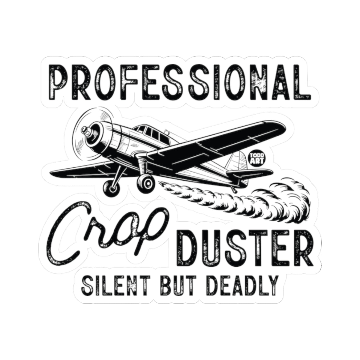 Crop DusterTodd Art Sticker
