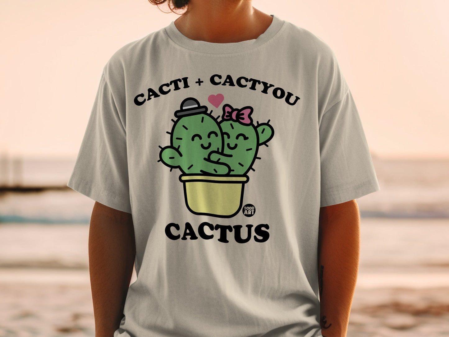 Cacti + Cactyou Cactus Cute Couple Graphic T-Shirt
