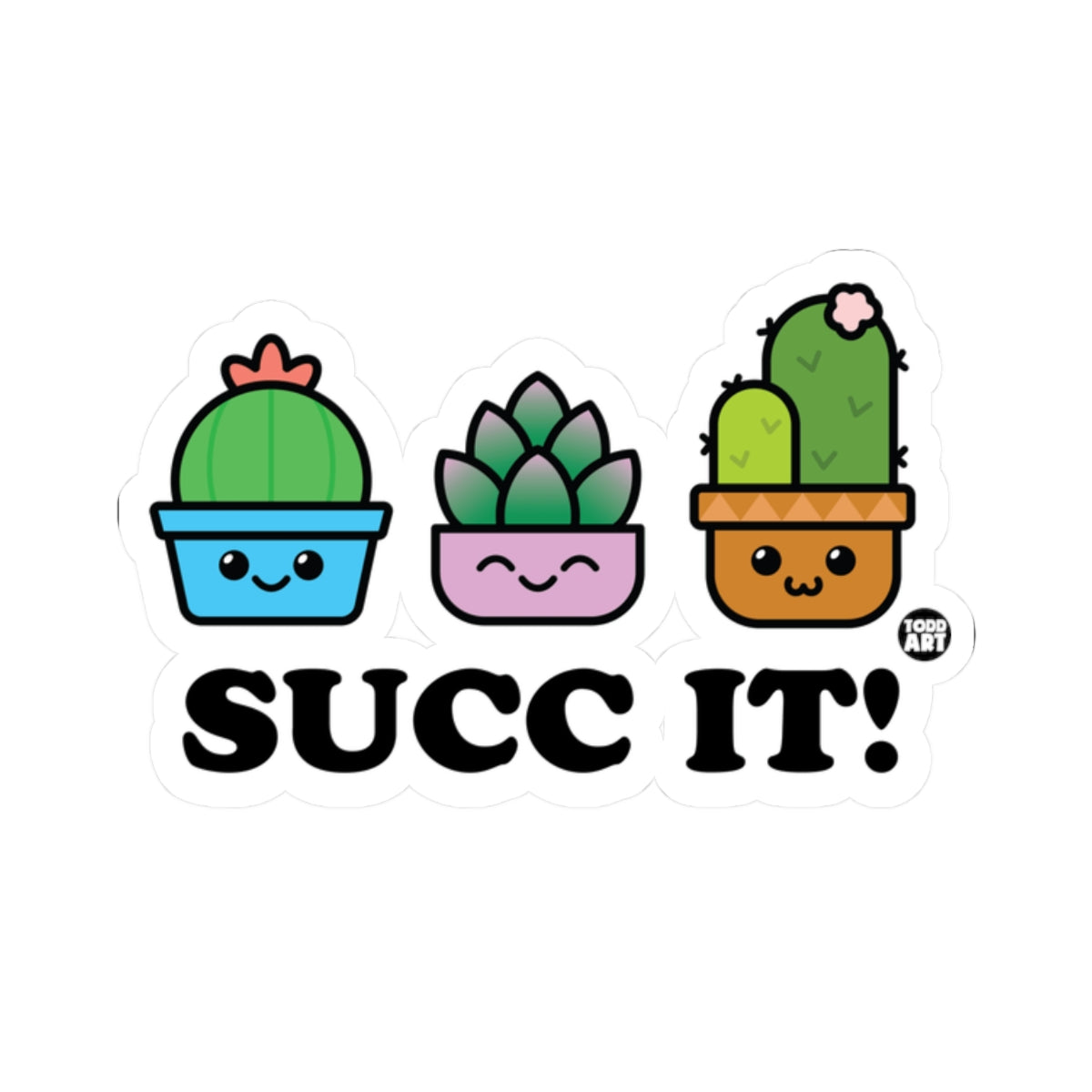 Happy CactiTodd Art Sticker