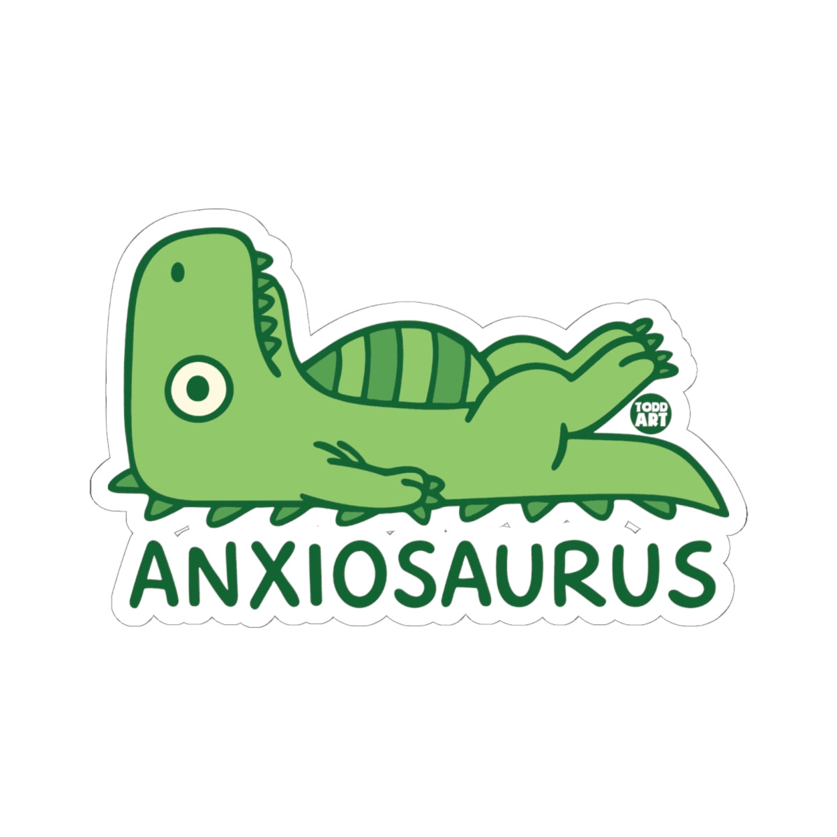 Anxiosaurus Todd Art Sticker