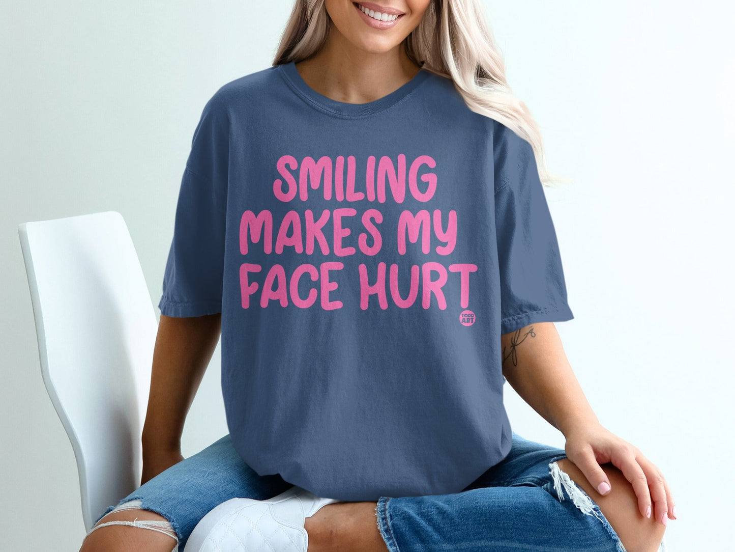 Smiling Makes My Face Hurt Graphic T-shirt