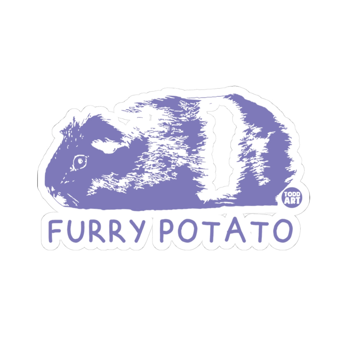 Fuzzy SpudTodd Art Sticker