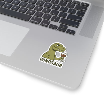 Dinosaur Enjoying WineTodd Art Sticker