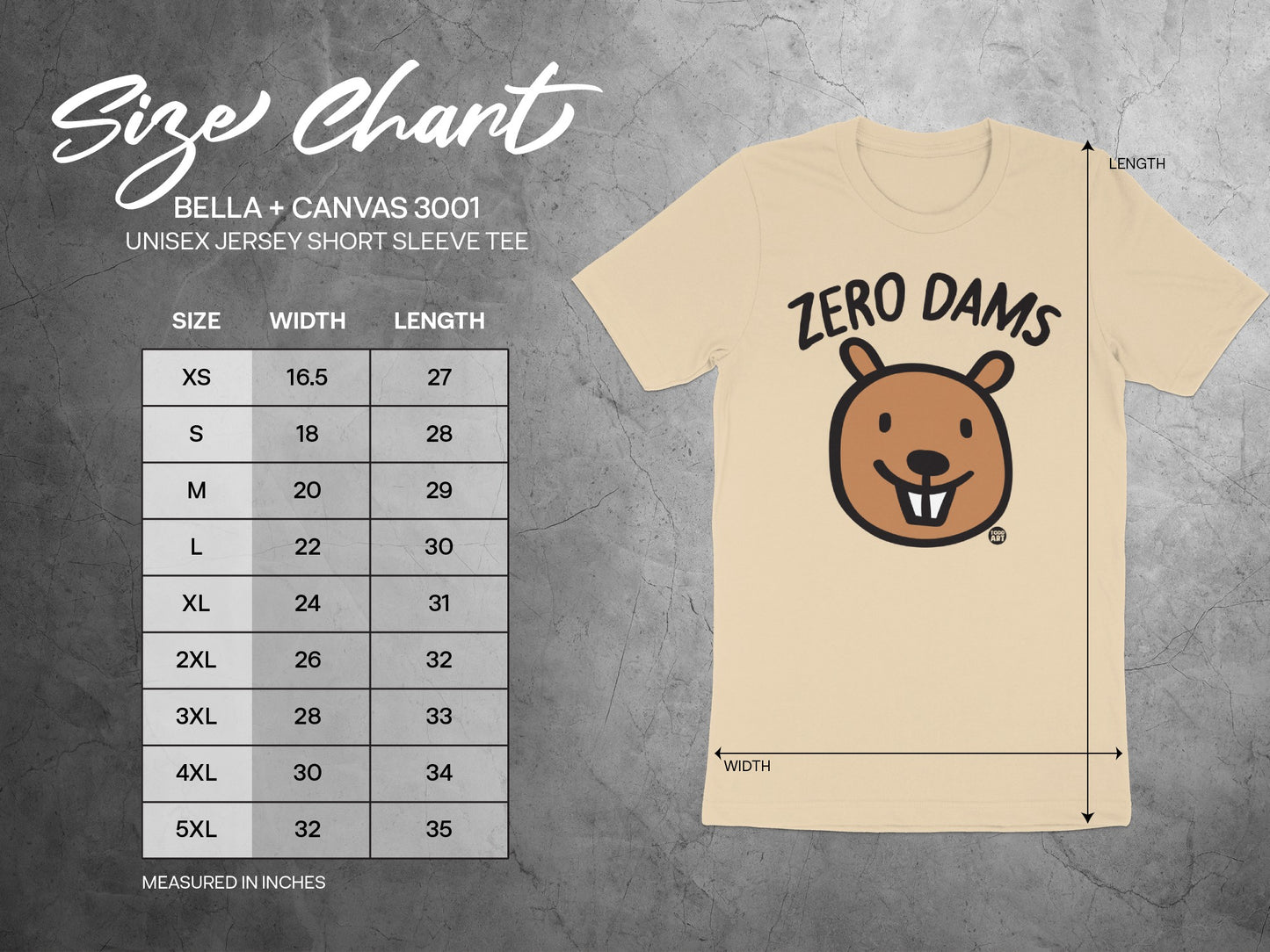 Zero Dams Fun Graphic Tee Shirt Unisex Product