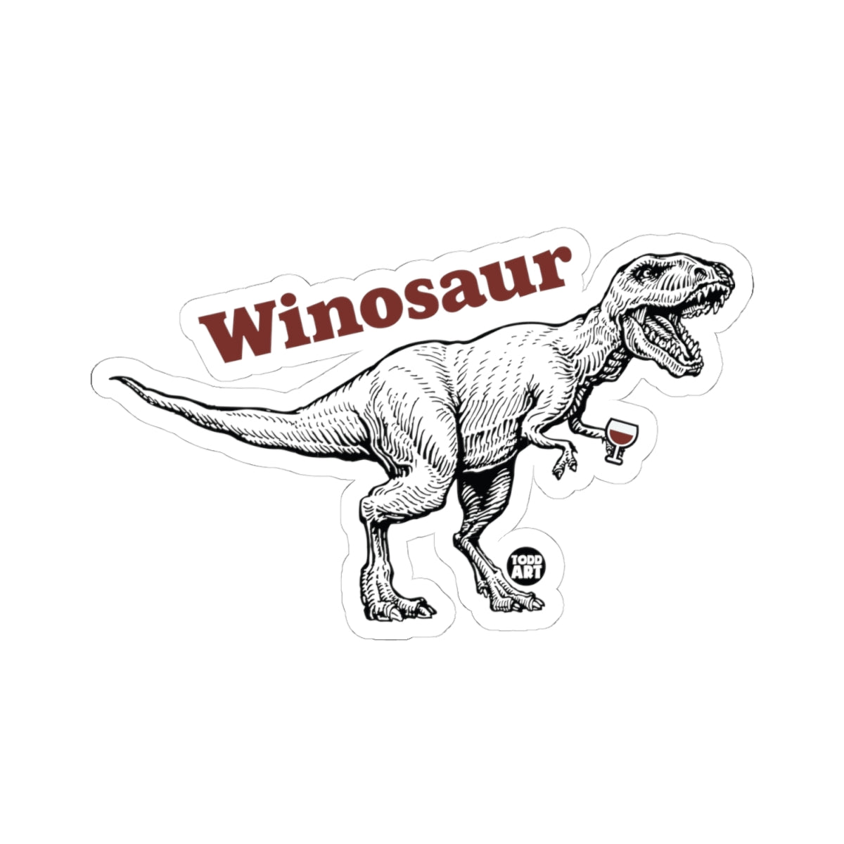 Winosaur Todd Art Sticker