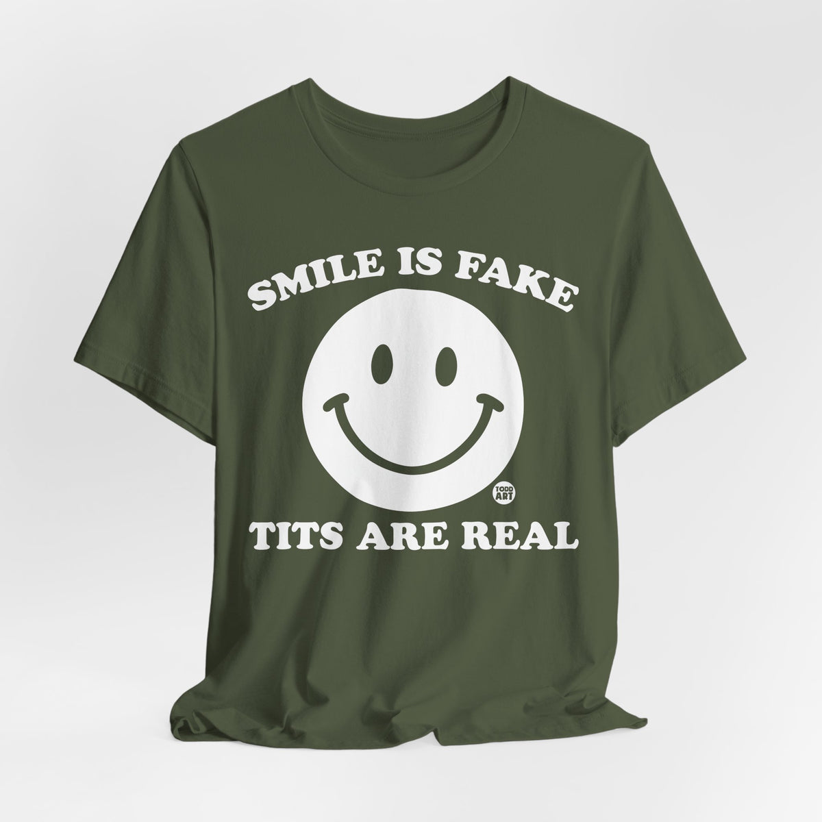 smile fake tits real