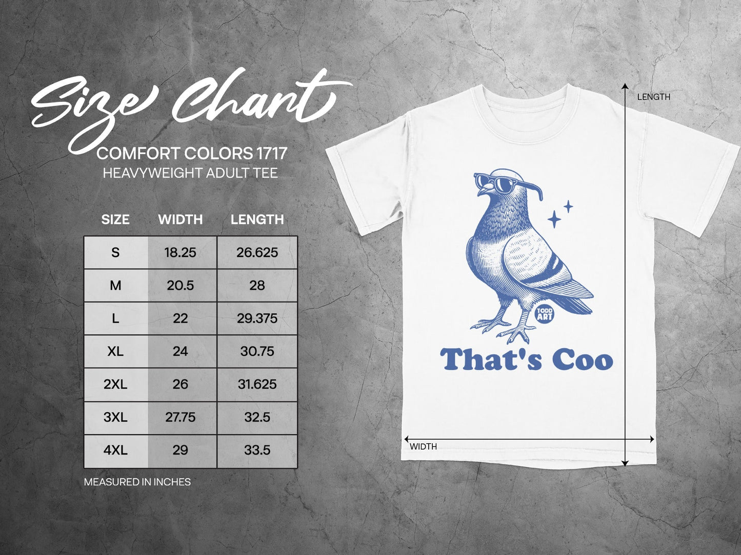 That's Coo Graphic Design Comfort Colors Adult Tee