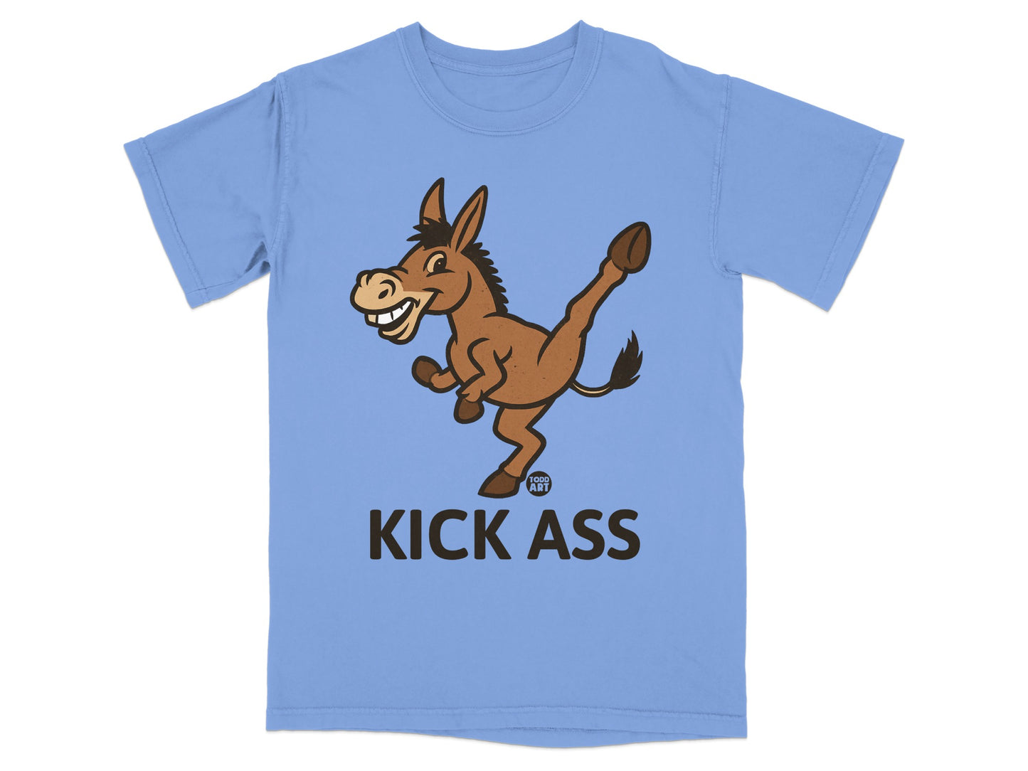 Kick Ass Donkey Graphic Illustration Shirt