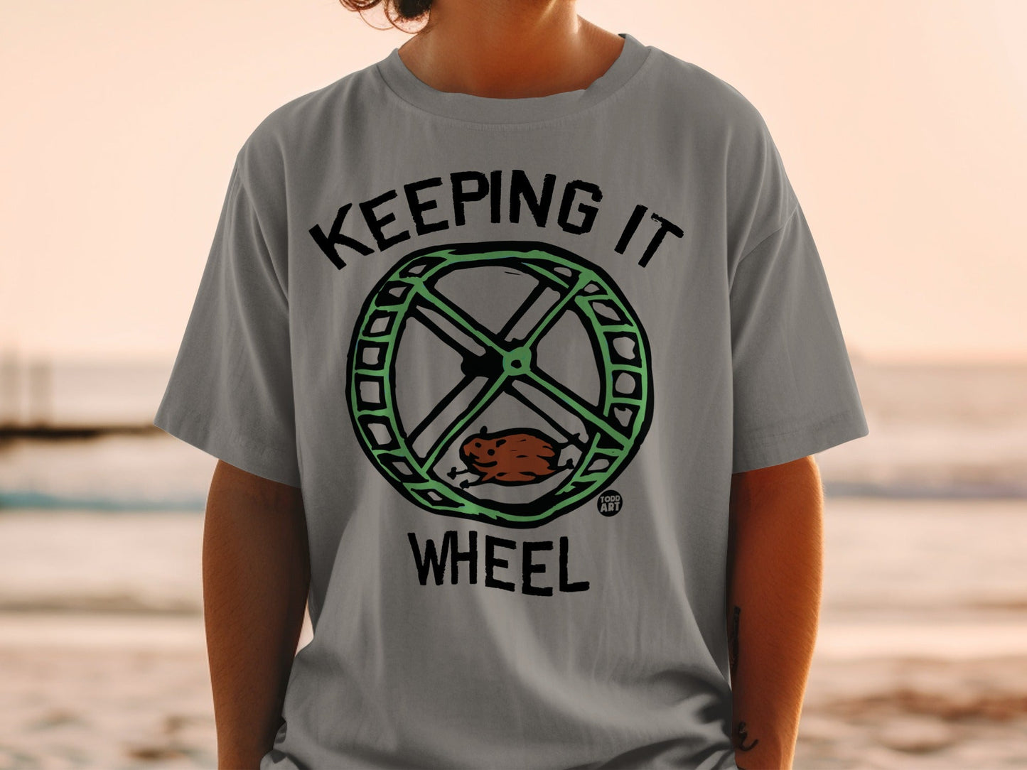 Keeping It Wheel Hamster Wheel Graphic T-Shirt Product