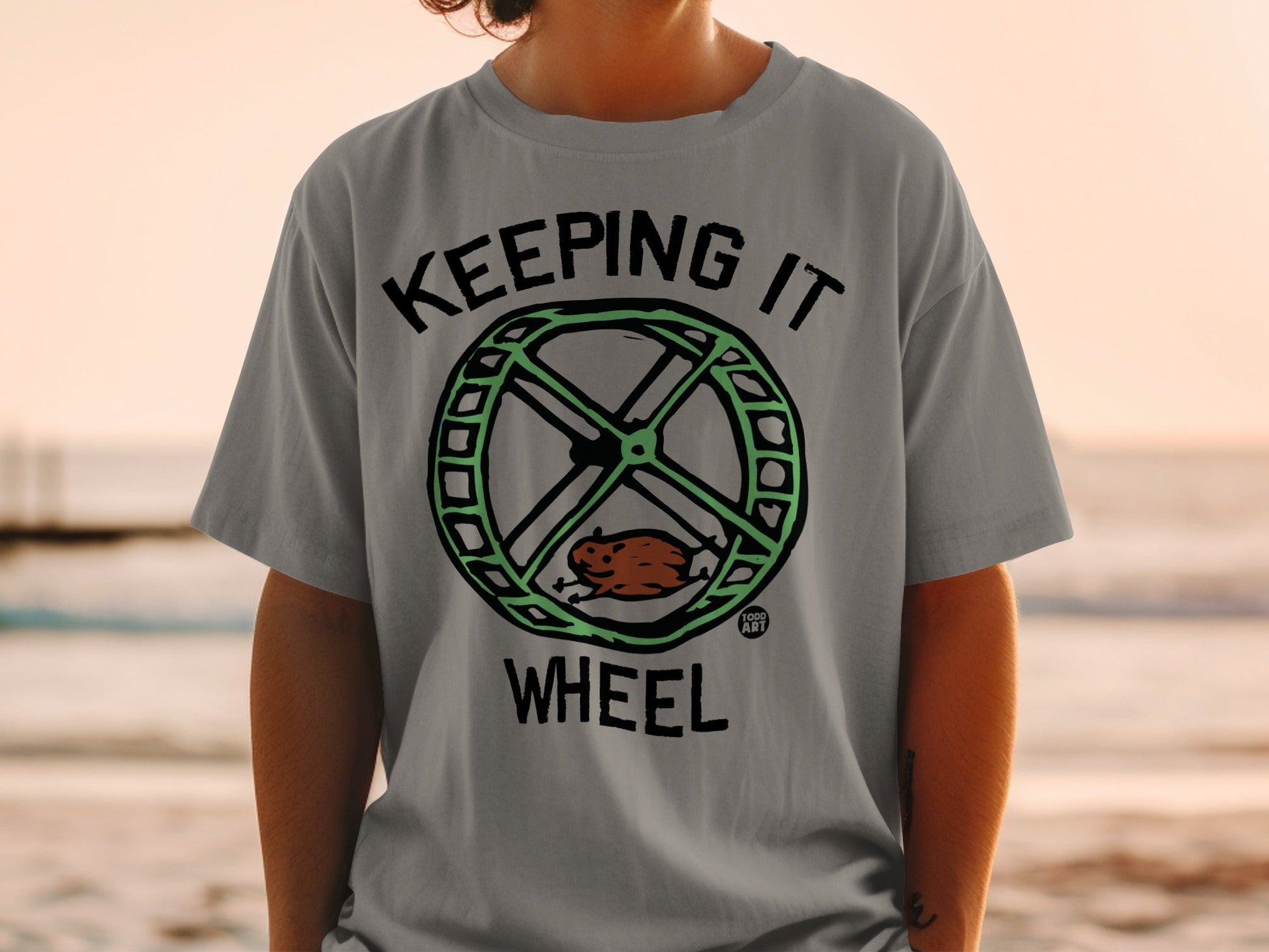 Keeping It Wheel Hamster Wheel Graphic T-Shirt Product