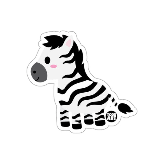 Adorable Cute Zebra Todd Art Cartoon sticker