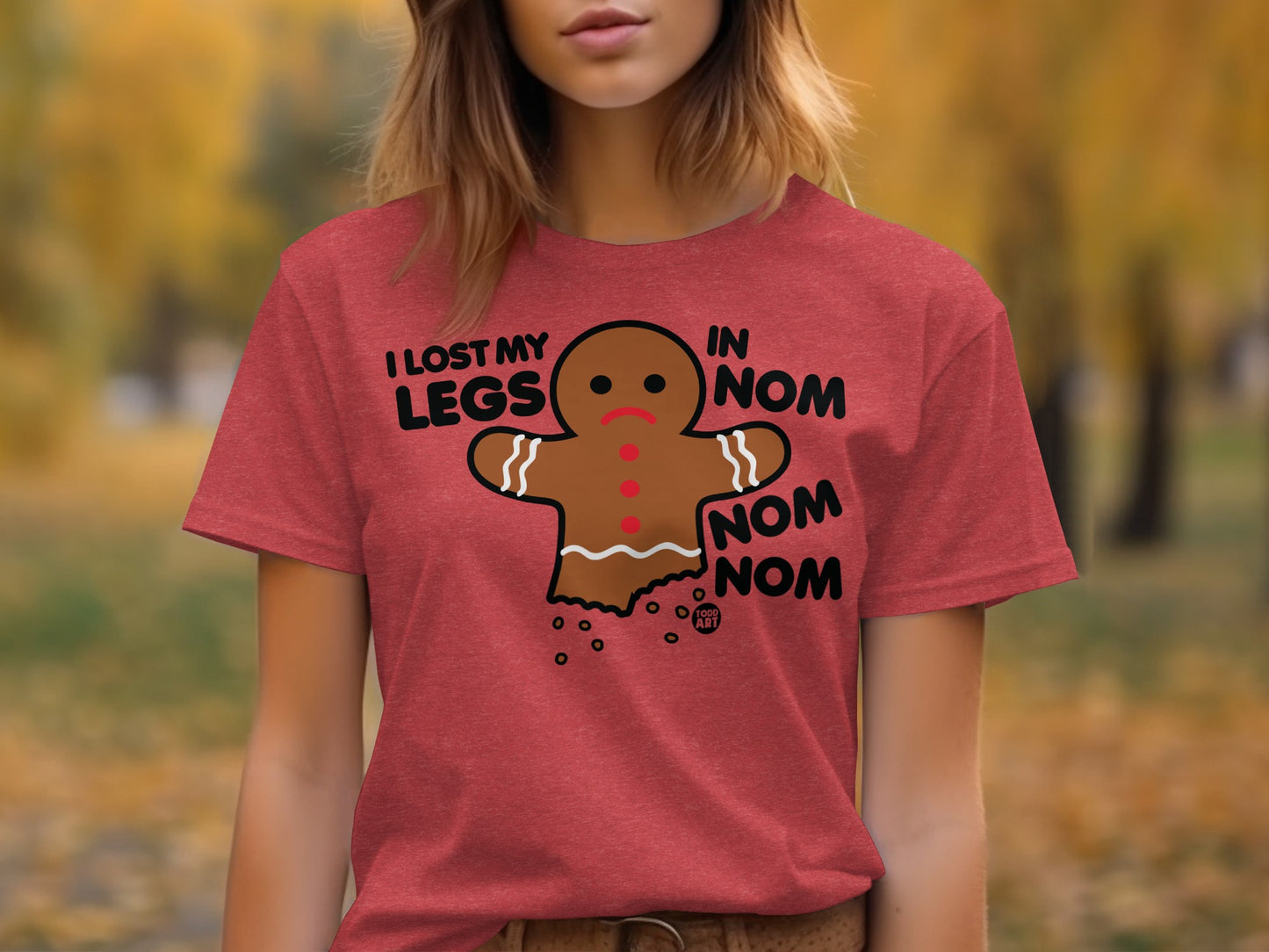 Funny Gingerbread Man With Lost Legs T-shirt