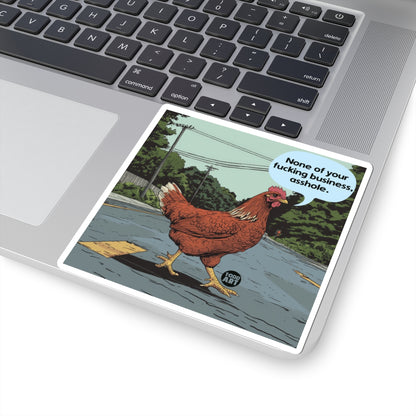 Chicken CrossingTodd Art Sticker
