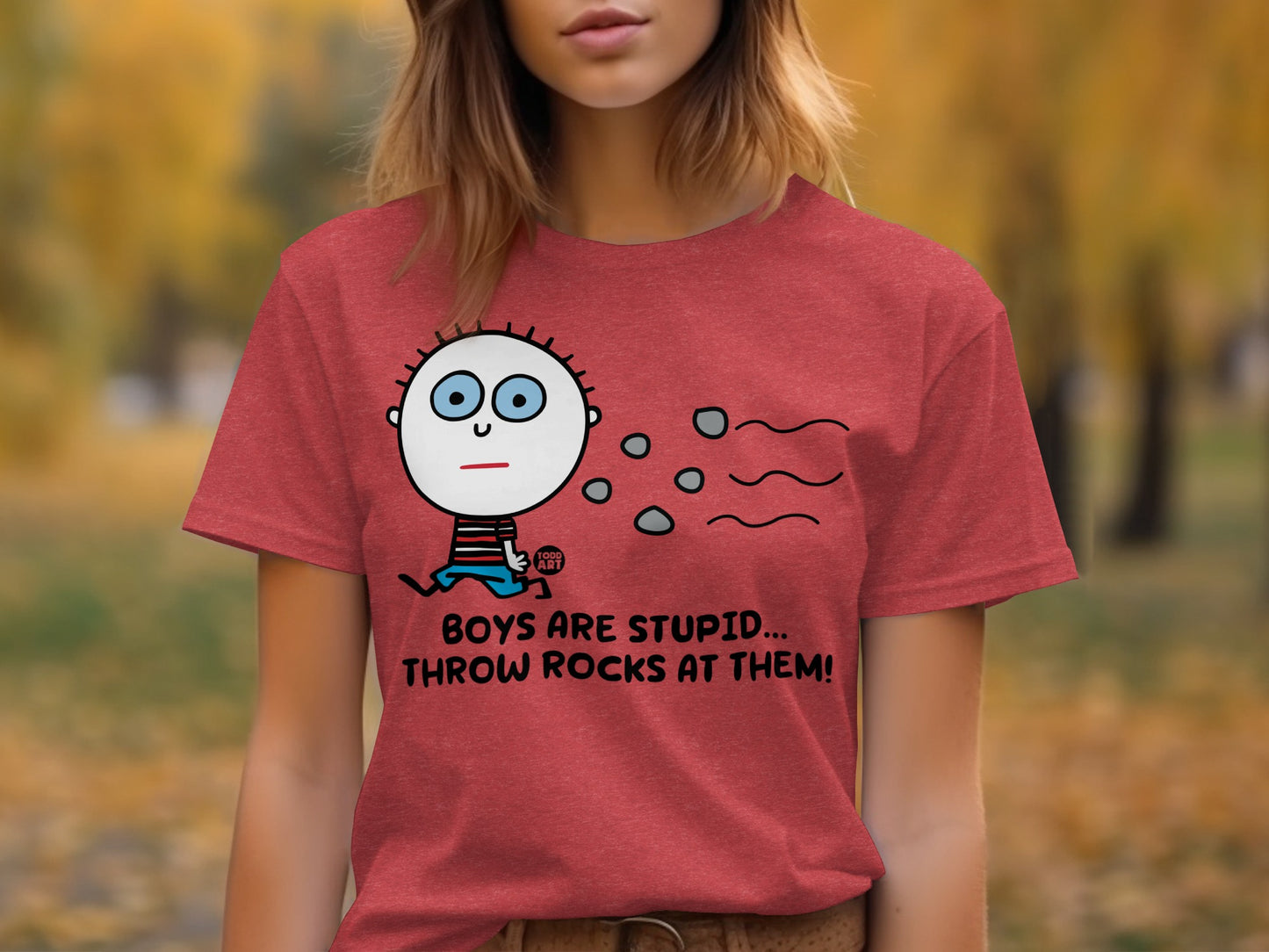 Boys Are Stupid Throw Rocks At Them Shirt