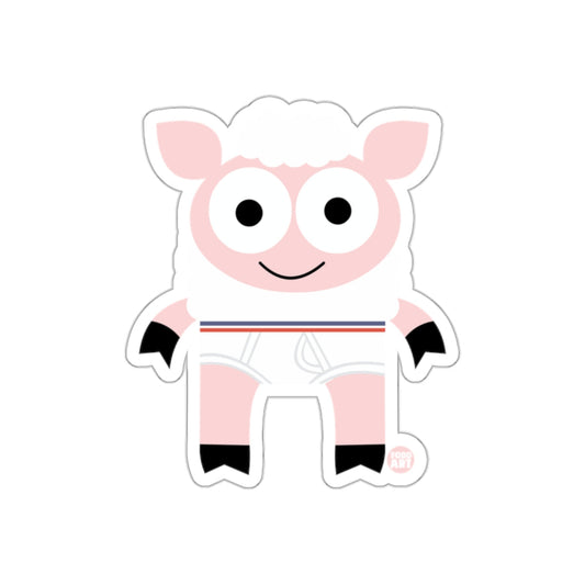 Cute Cartoon Sheep Character Sticker Fun Design Product