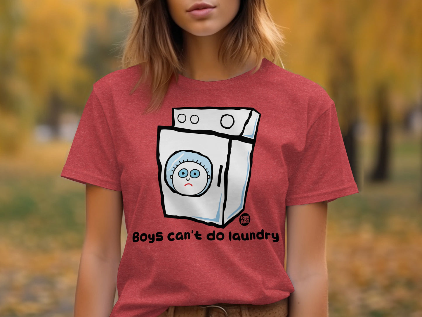 Boys can't do laundry graphic t-shirt product