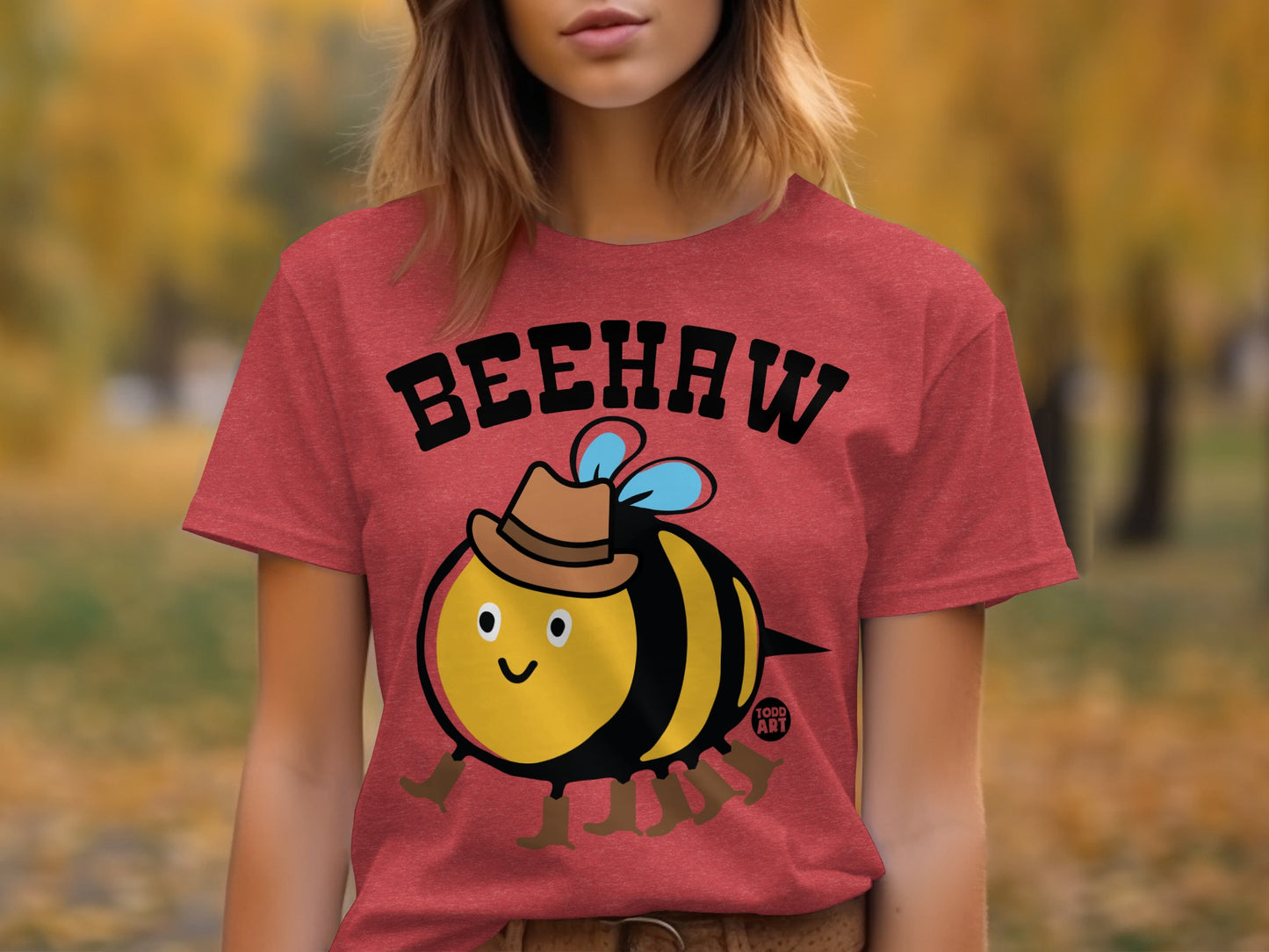 Funny Beehaw Bee with Hat Cute Toddler Bee T-Shirt