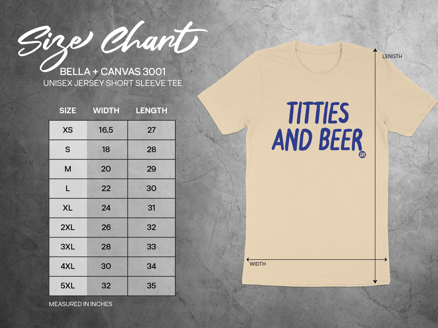 Titties And Beer Bella + Canvas 3001 Unisex T-shirt