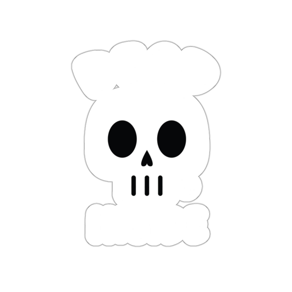 Dead Inside Cartoon Skull With Todd Art Logo sticker