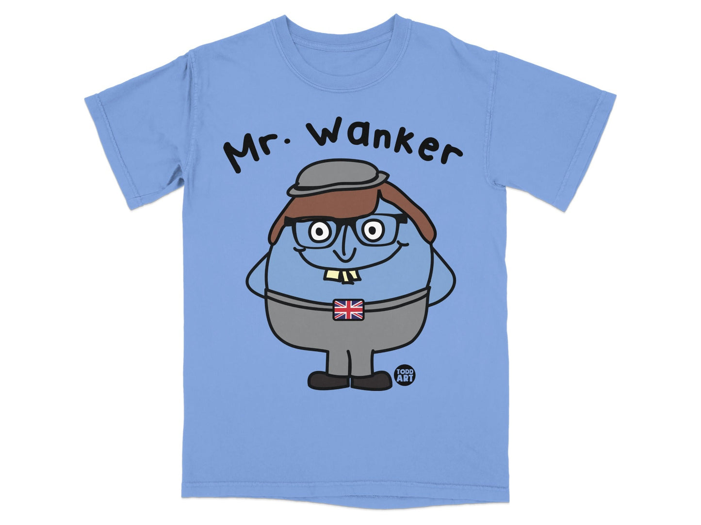 Mr. Wanker Character Blue T-Shirt Product