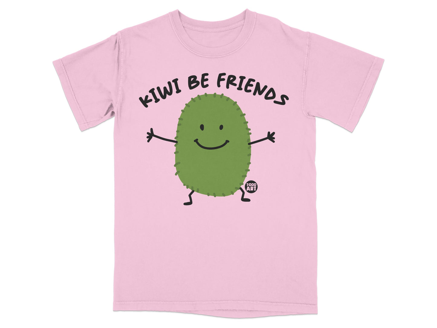 Happy Kiwi Be Friends Cute Fruit Graphic Pink product type