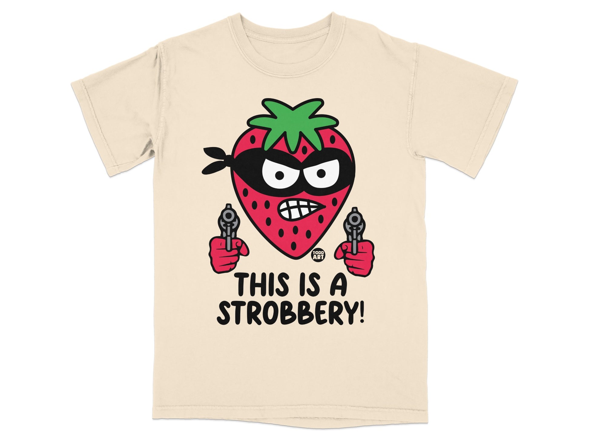 Masked Strawberry Guns This Is A Strobbery T-shirt