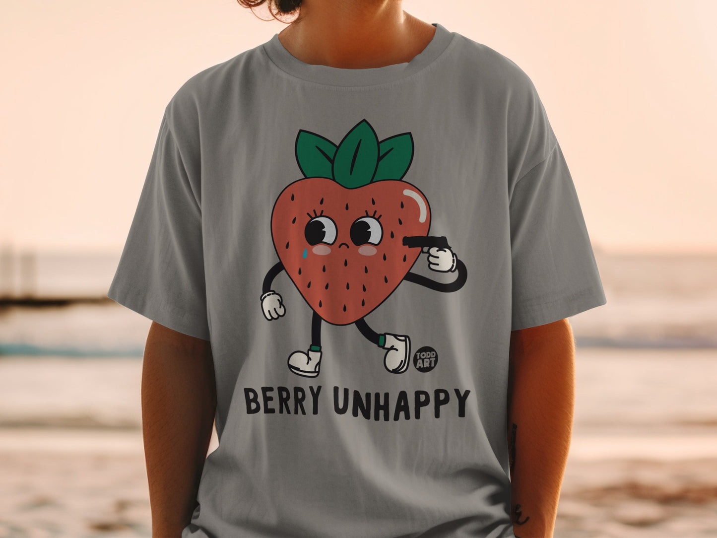 Berry Unhappy Strawberry Sad Character design product type