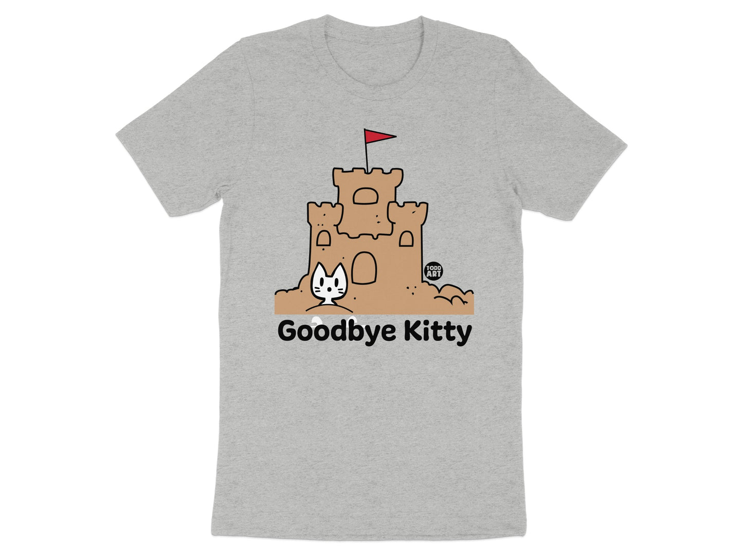 Goodbye Kitty Sandcastle Graphic T-shirt