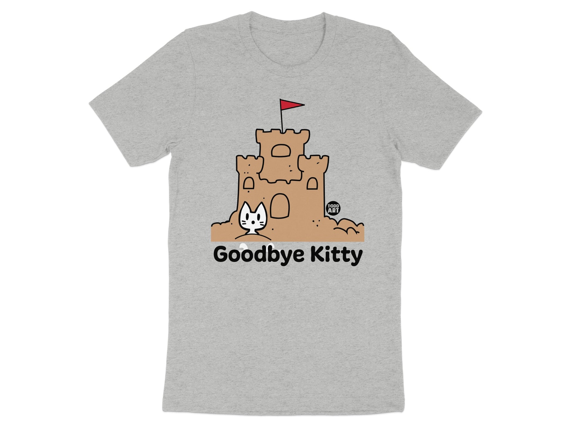 Goodbye Kitty Sandcastle Graphic T-shirt