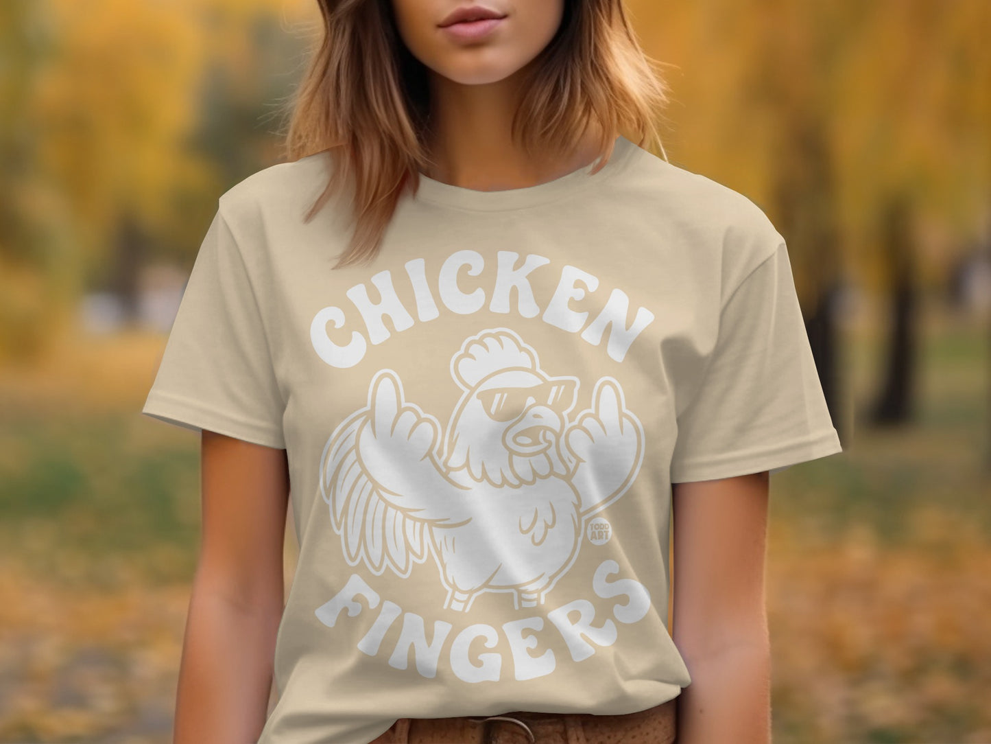 Chicken Fingers Graphic Tee for Fun Casual Wear