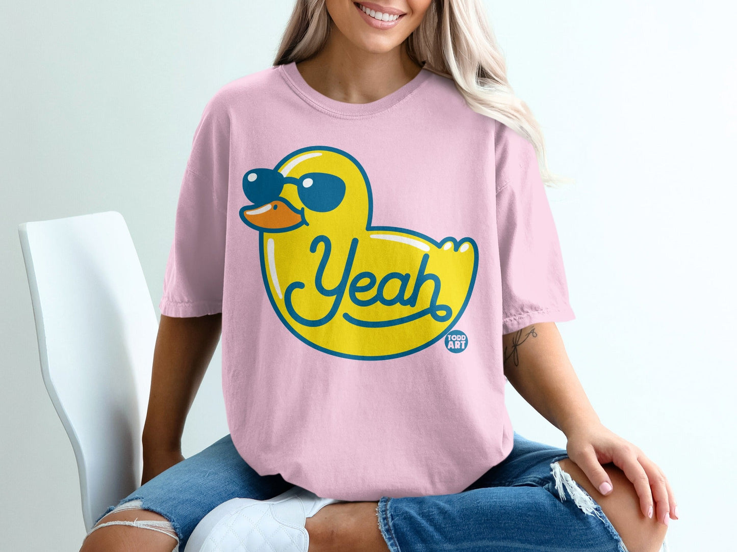 Yeah Duck With Sunglasses Graphic T-shirt