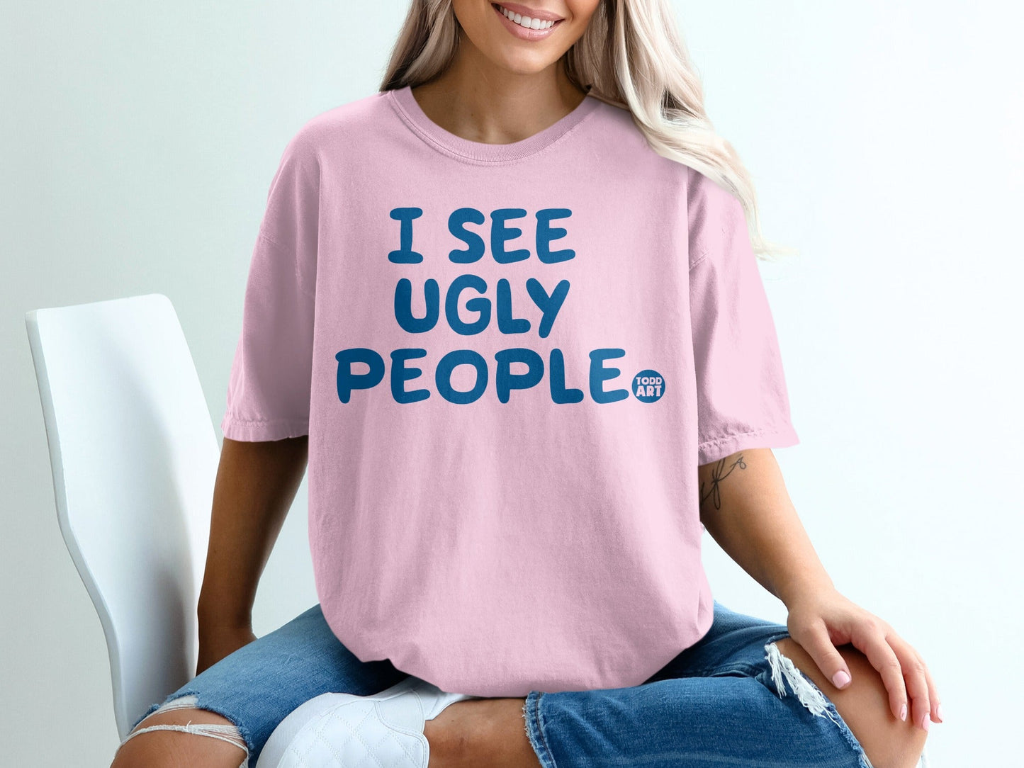 I See Ugly People Statement Shirt for Casual Fashion
