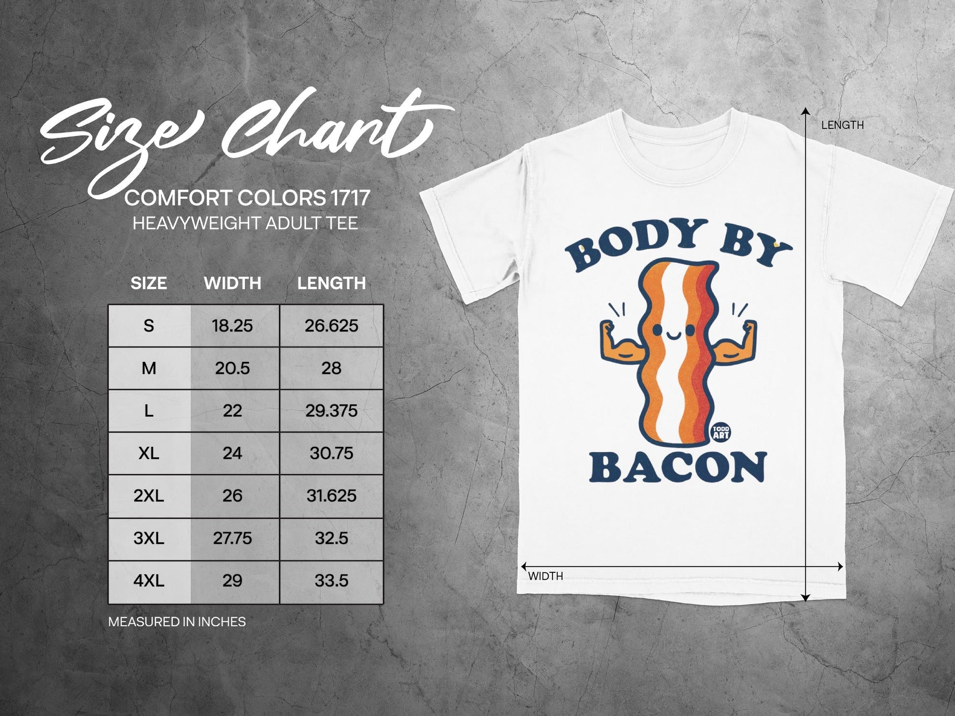 Body by Bacon Graphic Heavyweight Adult Tee