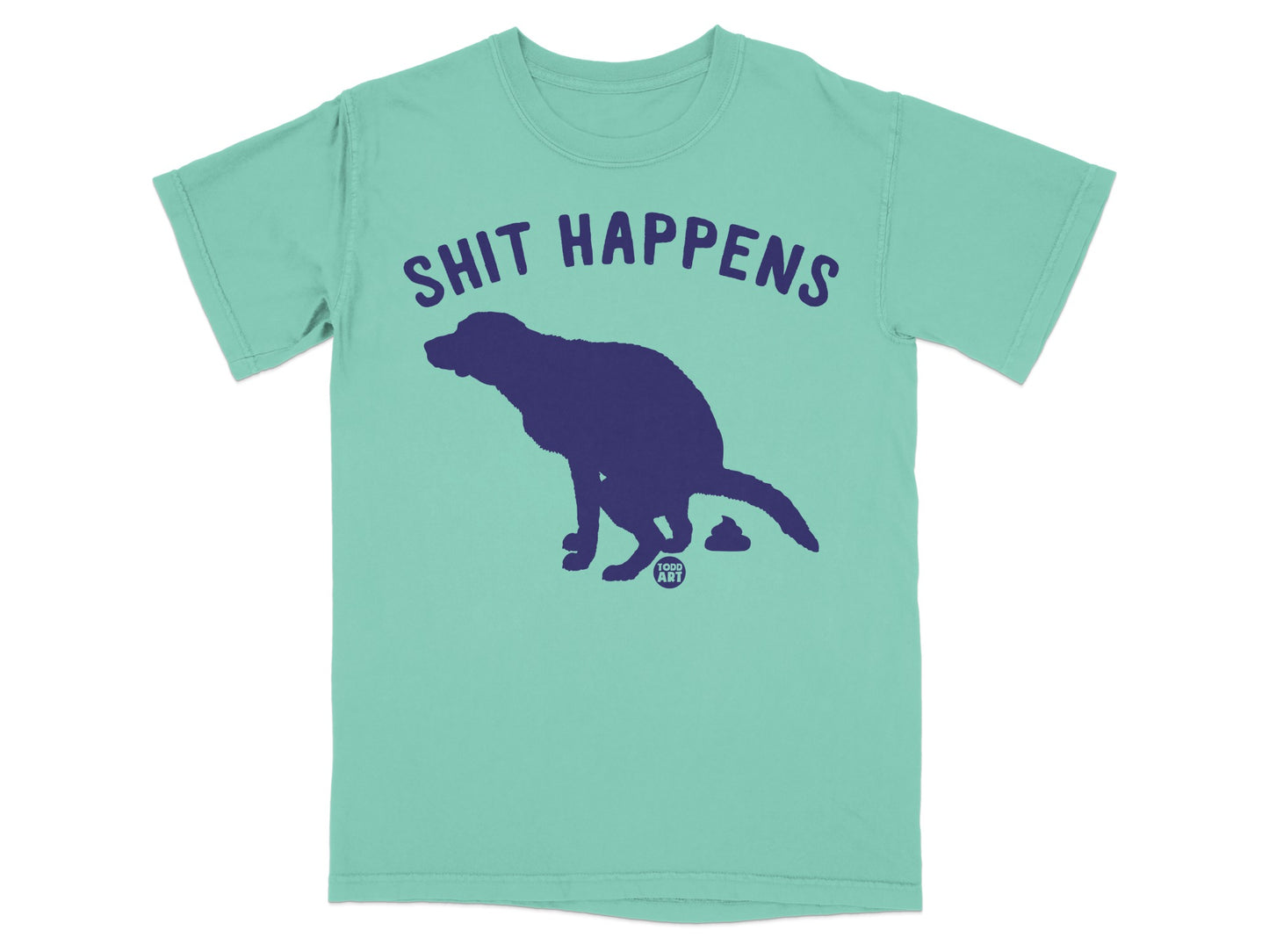 Shit Happens Graphic Funny Dog Poop Themed Shirt