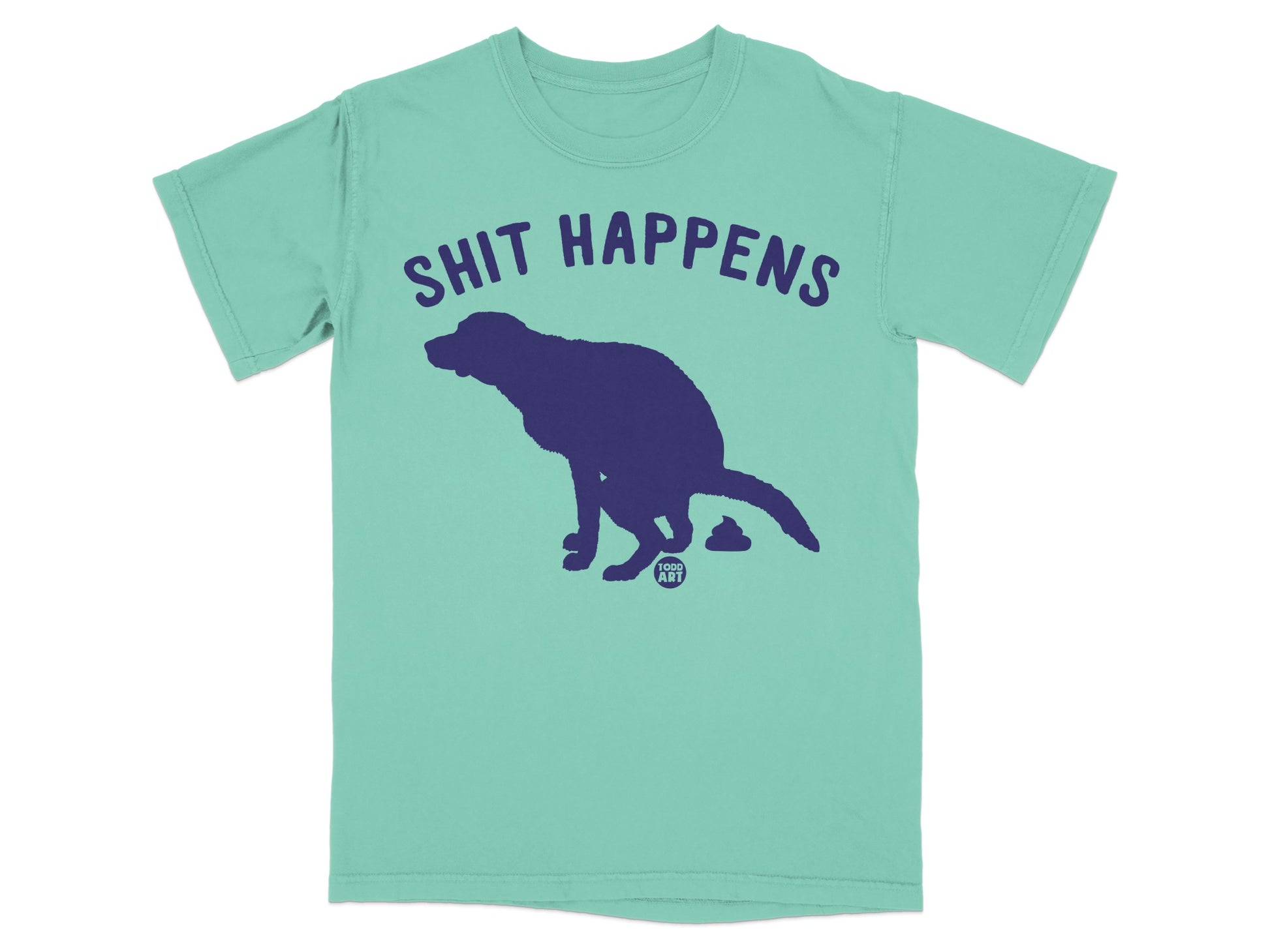 Shit Happens Graphic Funny Dog Poop Themed Shirt
