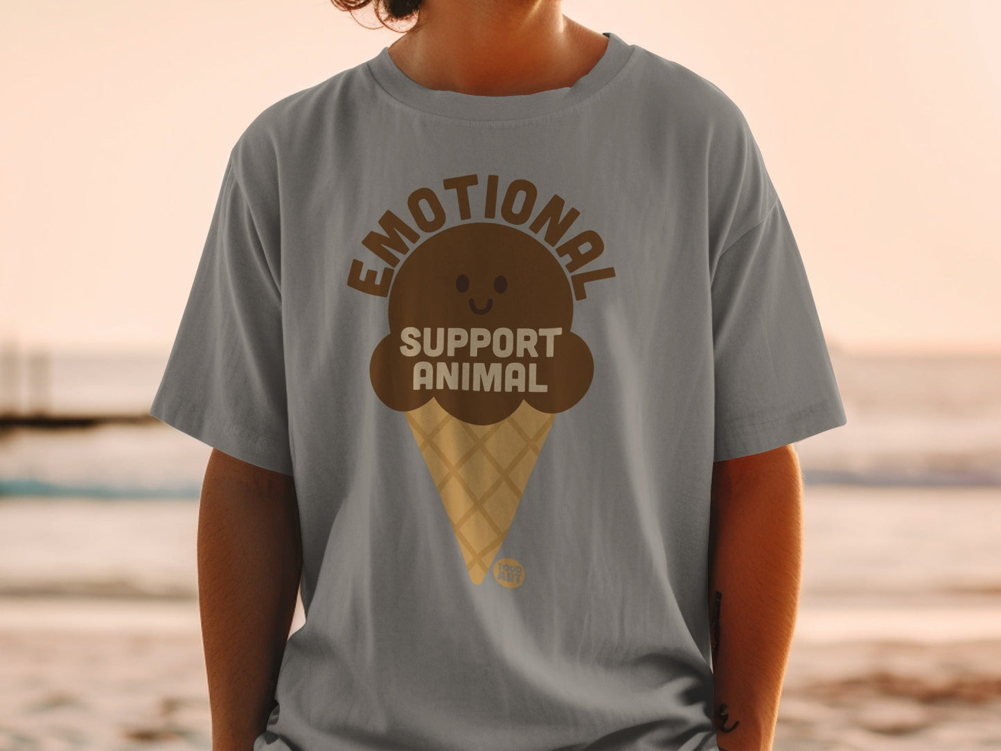 Emotional Support Animal Ice Cream Graphic Tee
