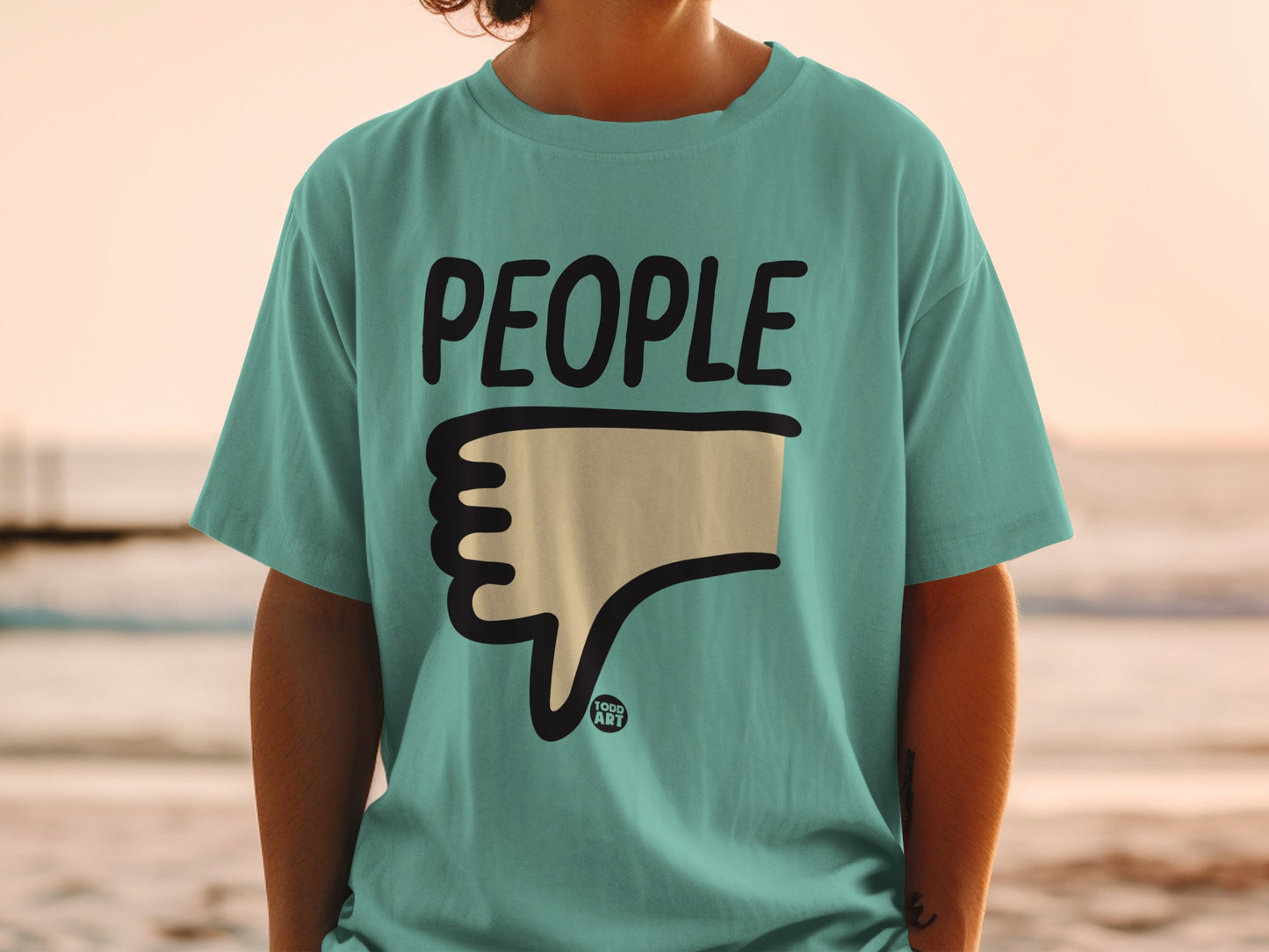 PEOPLE Thumbs Todd Art Graphic Teal product type