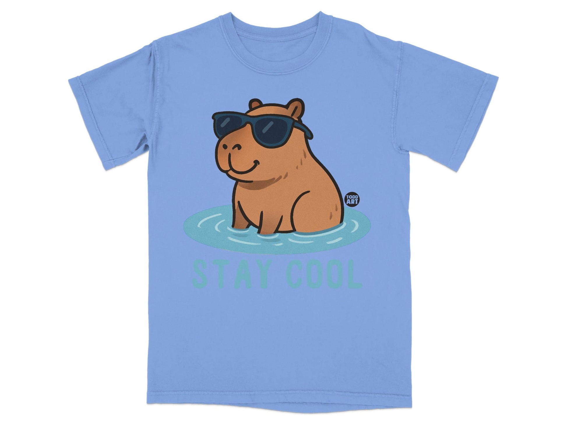 Cute Hippo Stay Cool Graphic Tee shirt