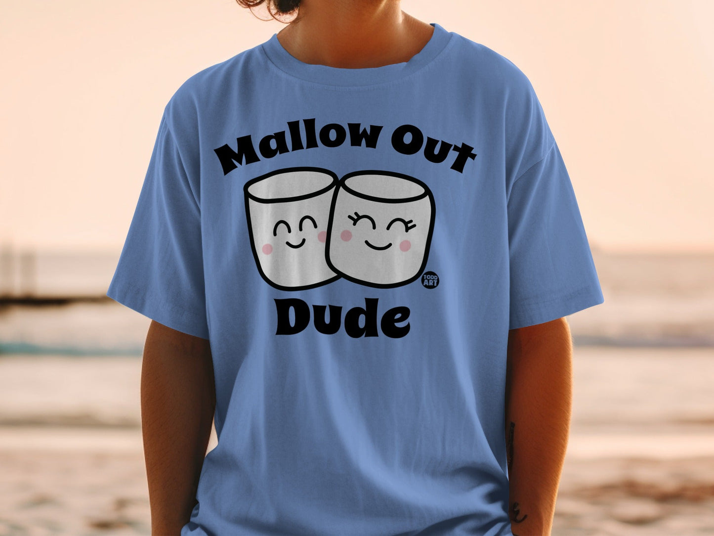 Mallow Out Dude Graphic Tee Casual Unisex Clothing