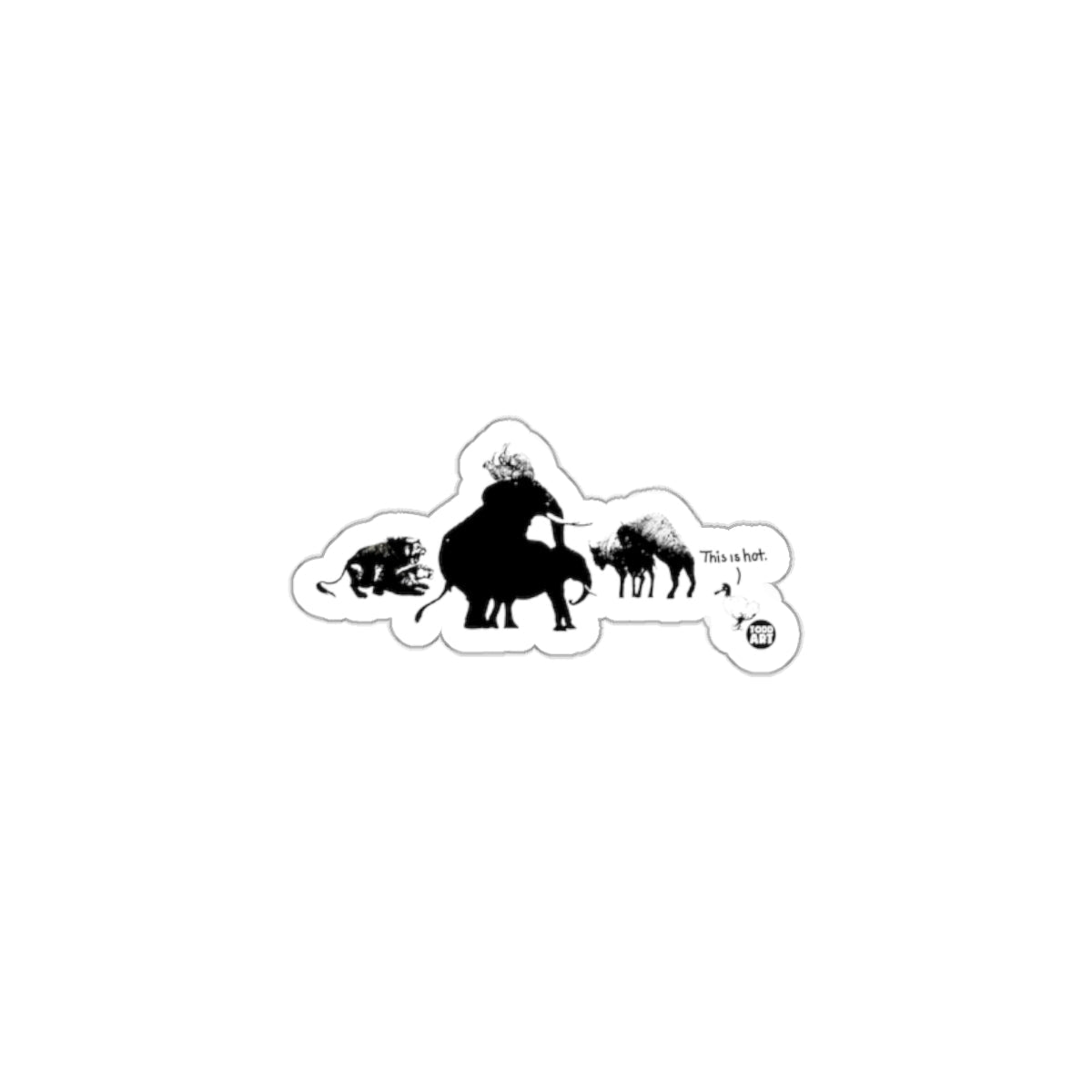 Evolution of Wildlife Artistic Sticker
