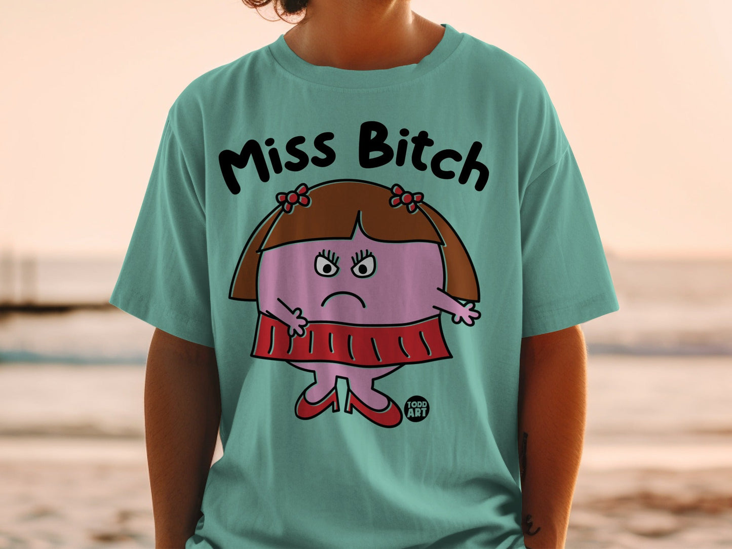 Miss Bitch Todd Art Character Graphic T-Shirt