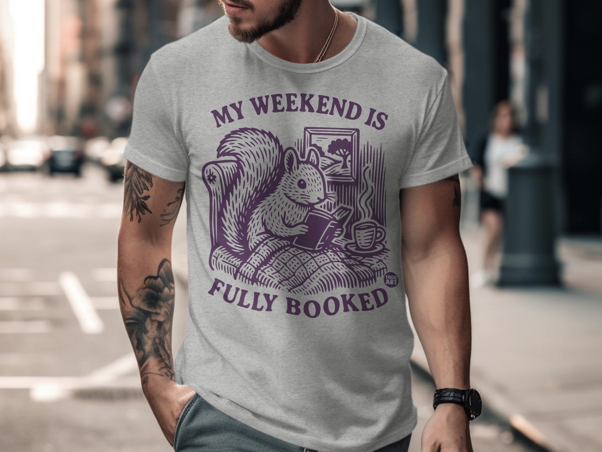 My Weekend Is Fully Booked Fun Graphic T-Shirt