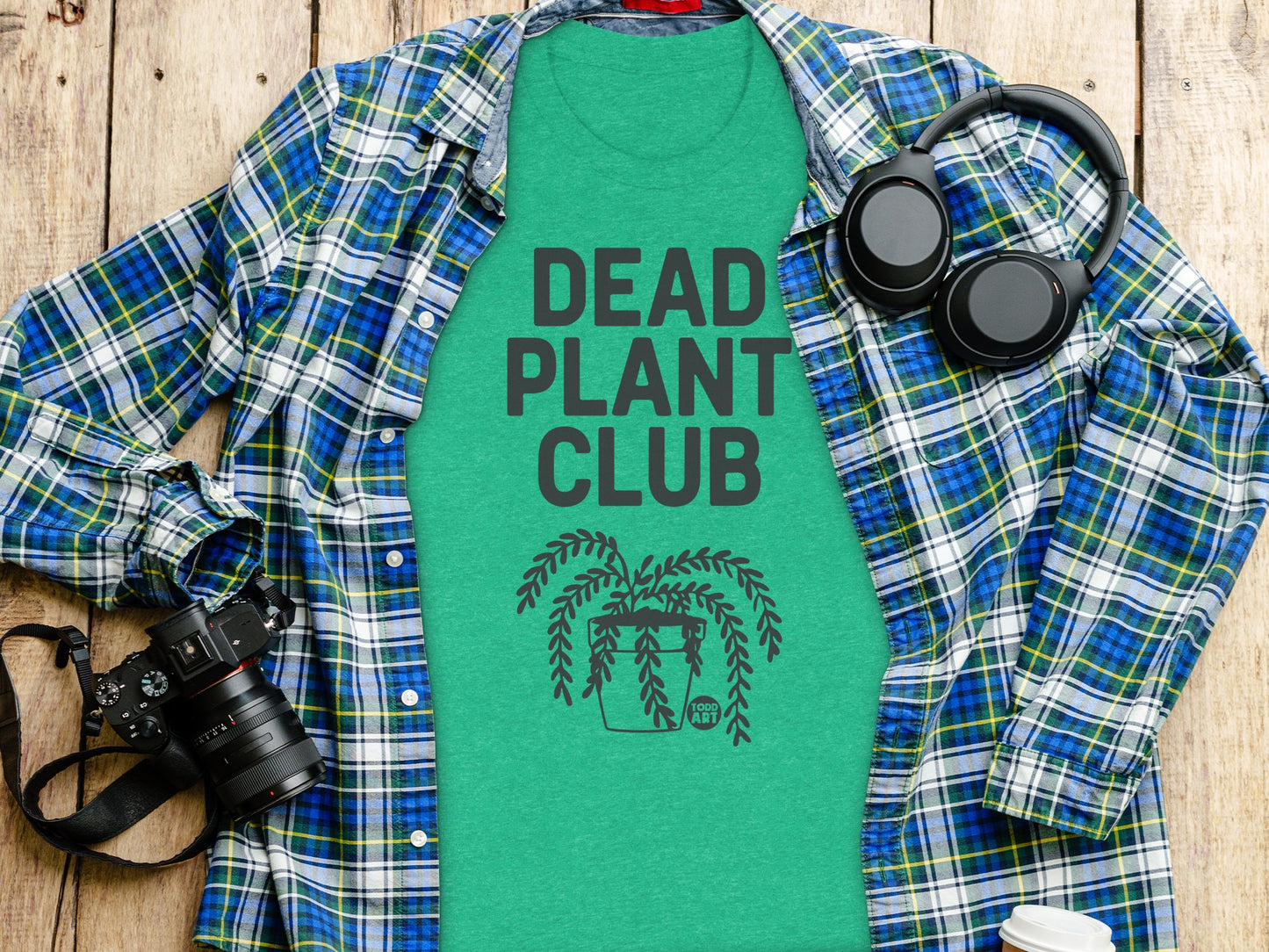 Graphic Shirt with Dead Plant Club Design