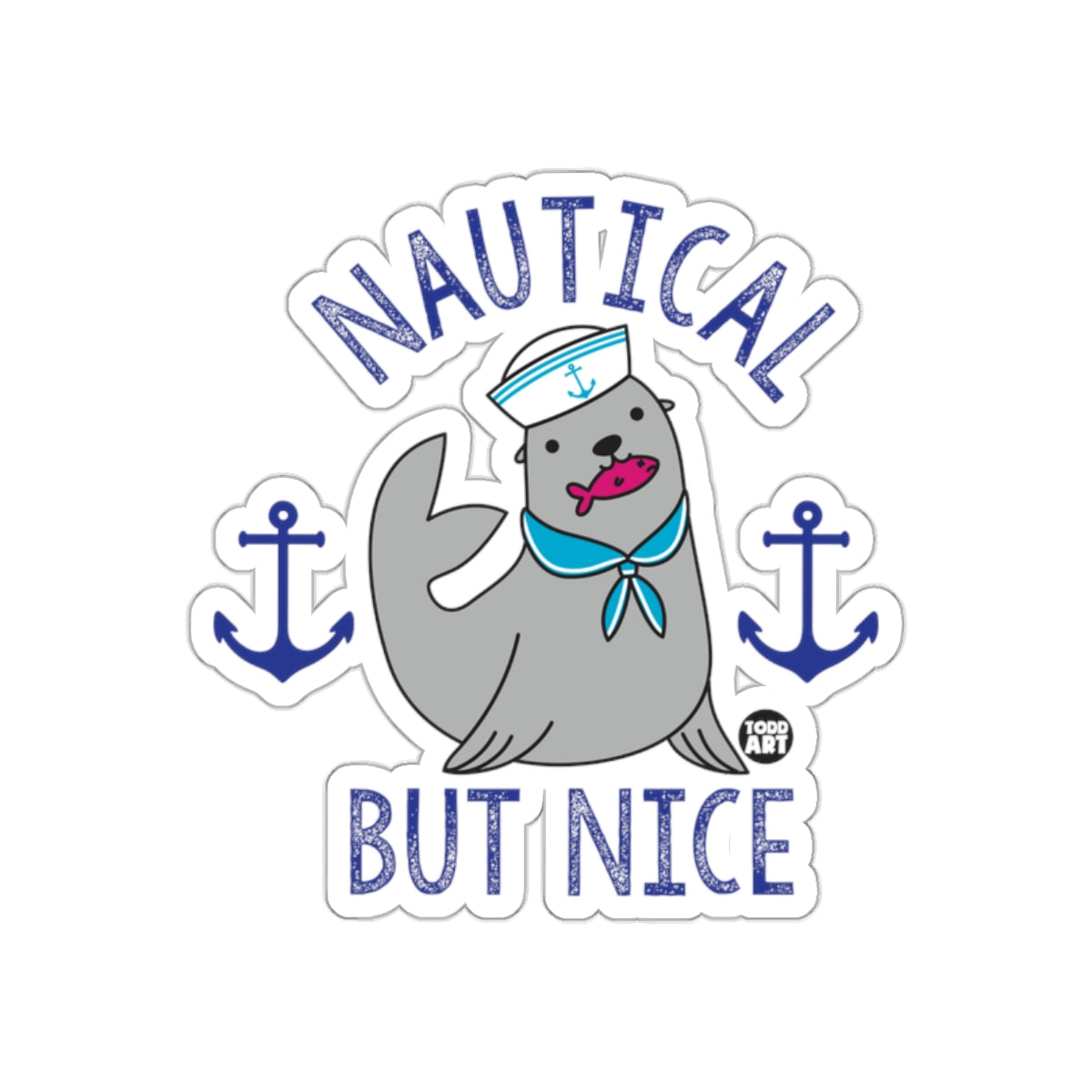 Nautical But Nice Funny Sea Animal Sticker Decal