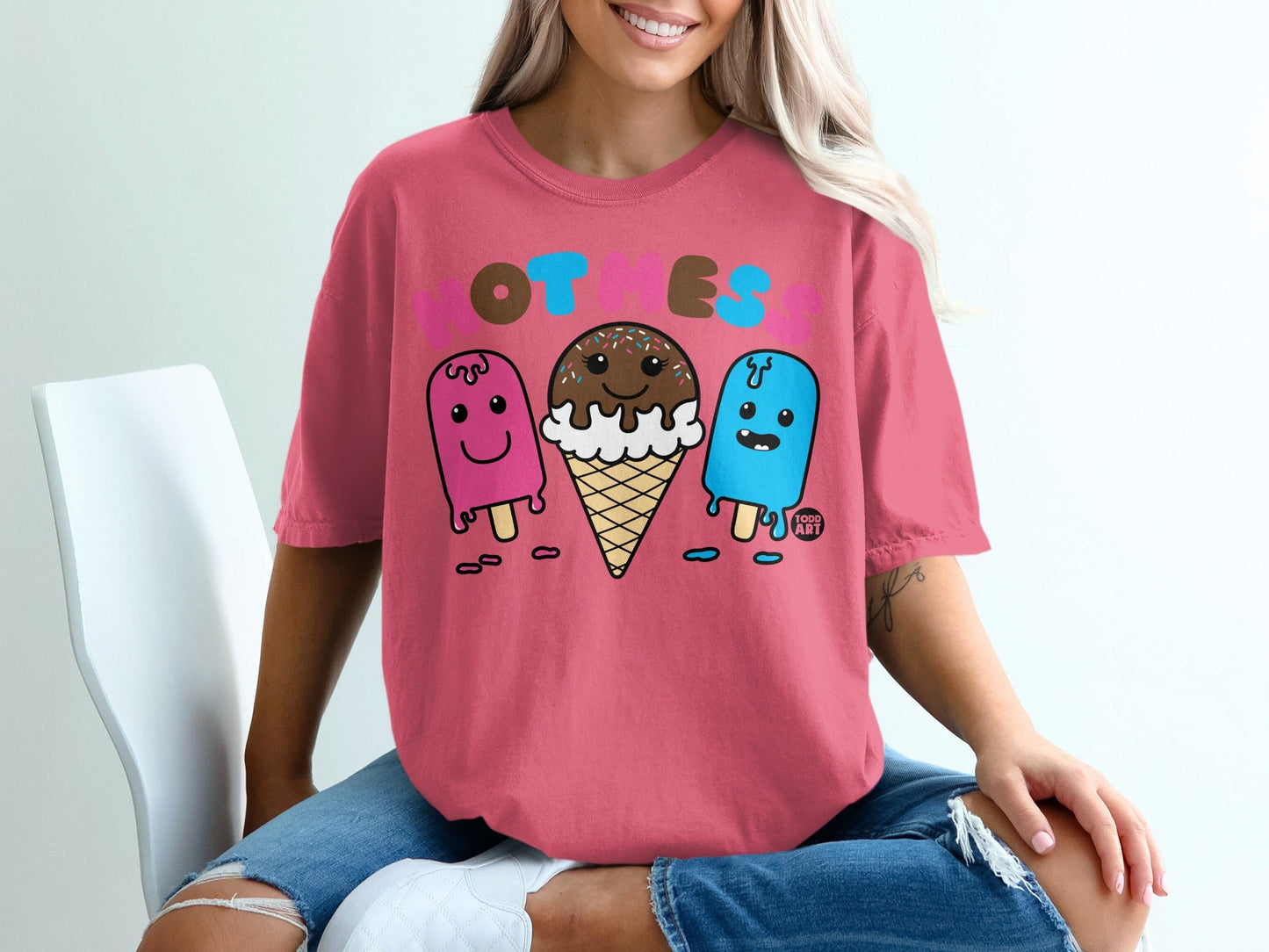 Cute Ice Cream and Popsicle Characters T-Shirt