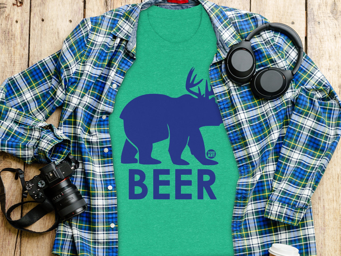 Funny Bear Beer Graphic Novelty Shirt for Craft Beer Lovers